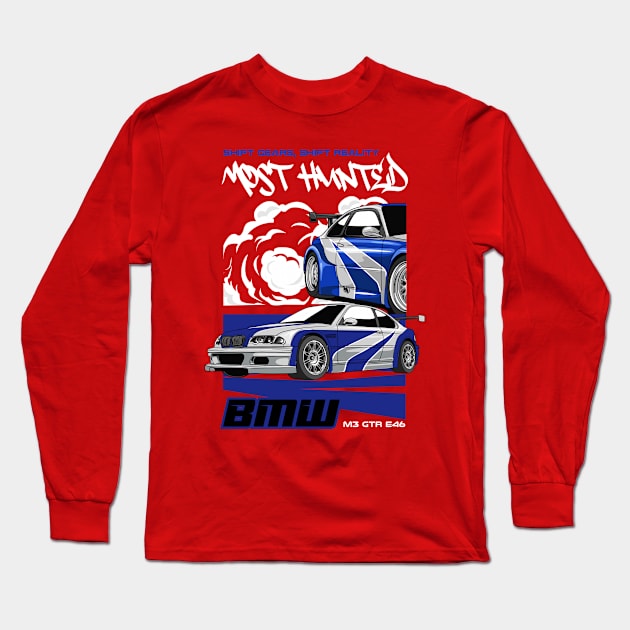 BMW M3 GTR E46 Long Sleeve T-Shirt by Harrisaputra